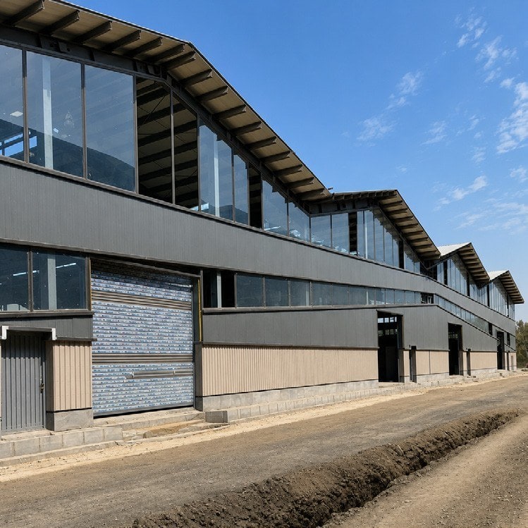 Production hall facade