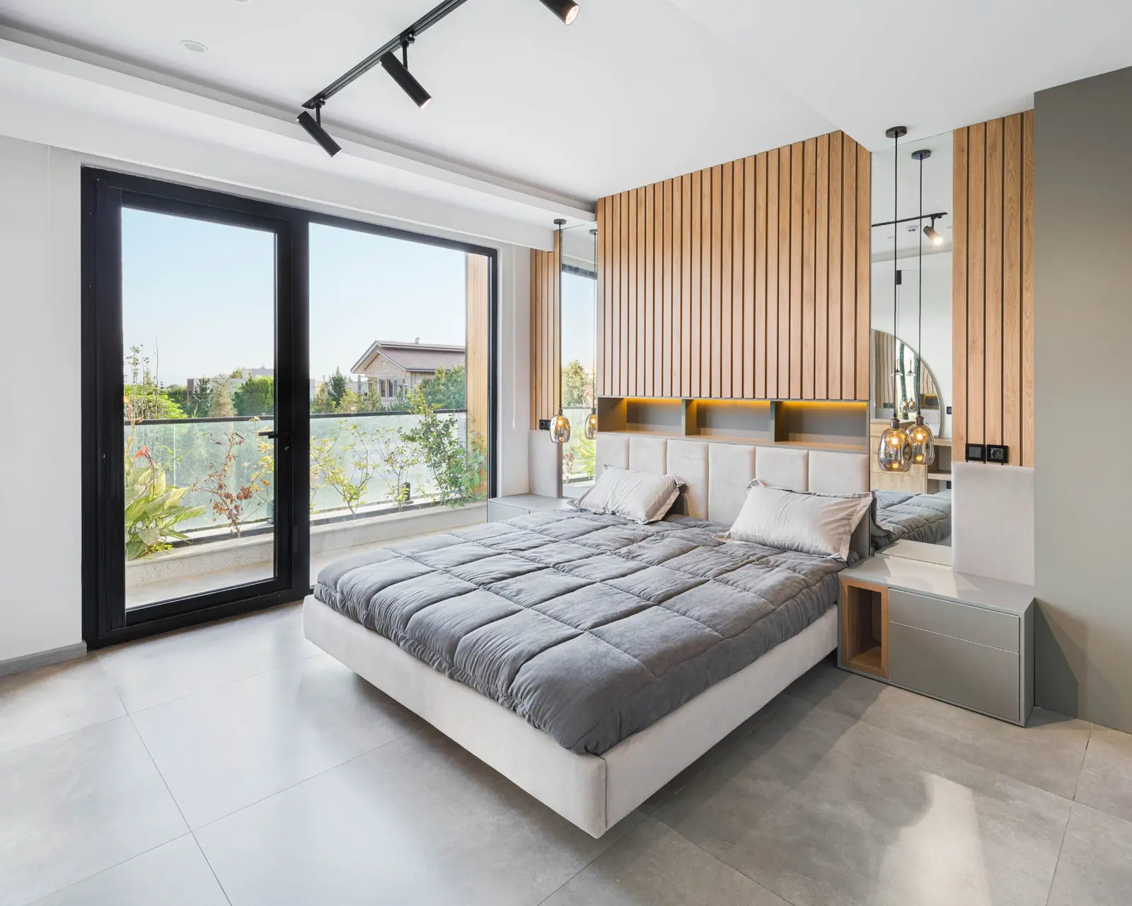 Bedroom opening to the terrace