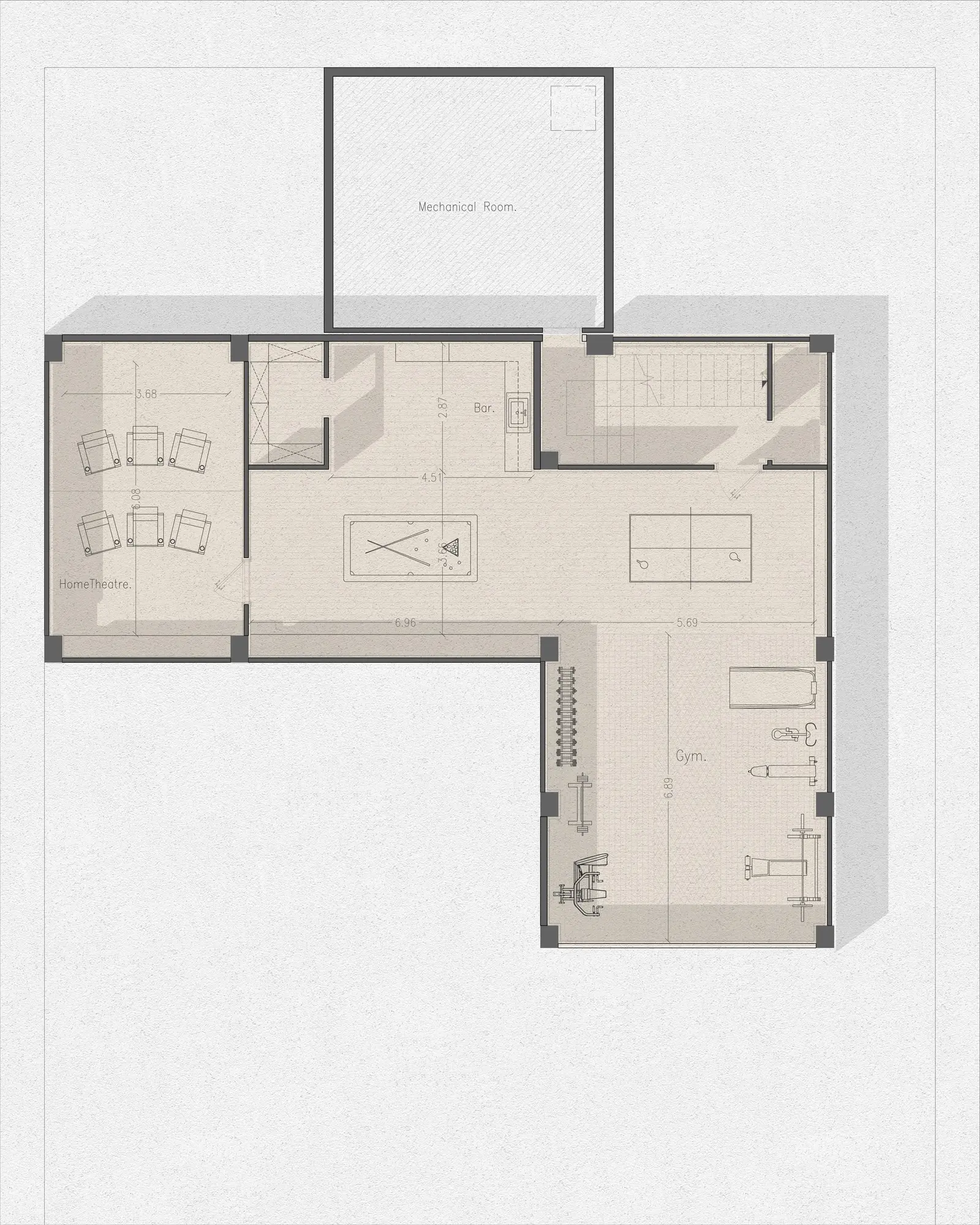 Modaam Villa basement plan