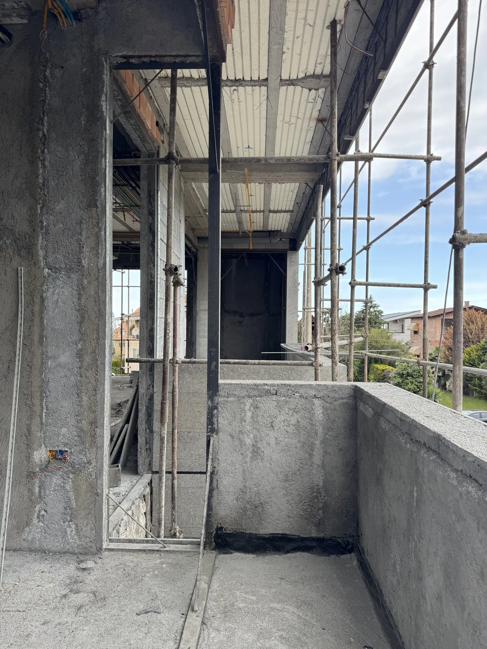 Balcony under construction