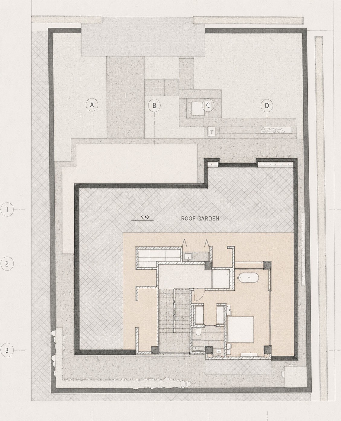 Site plan with garden