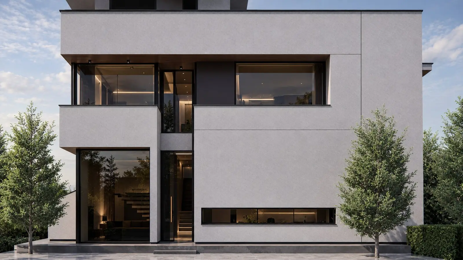 Rendered front facade