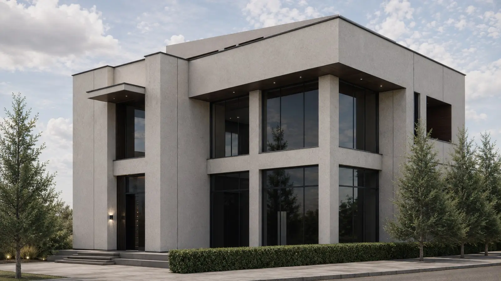 Rendered facade from the garden